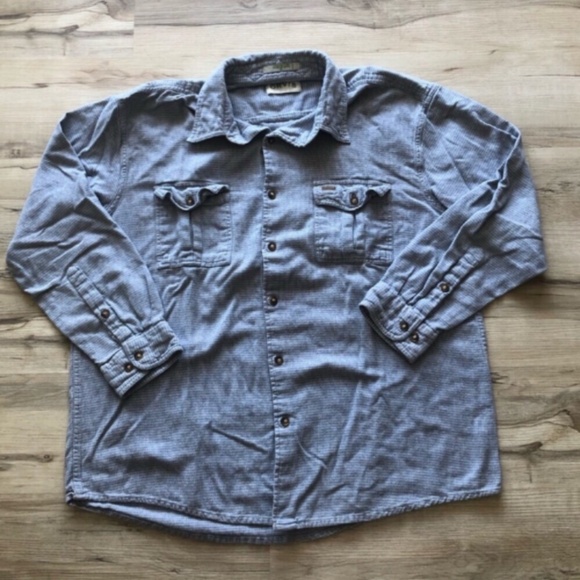 Orvis Houndstooth Men's Blue Button-Up Shirt - Picture 3 of 6